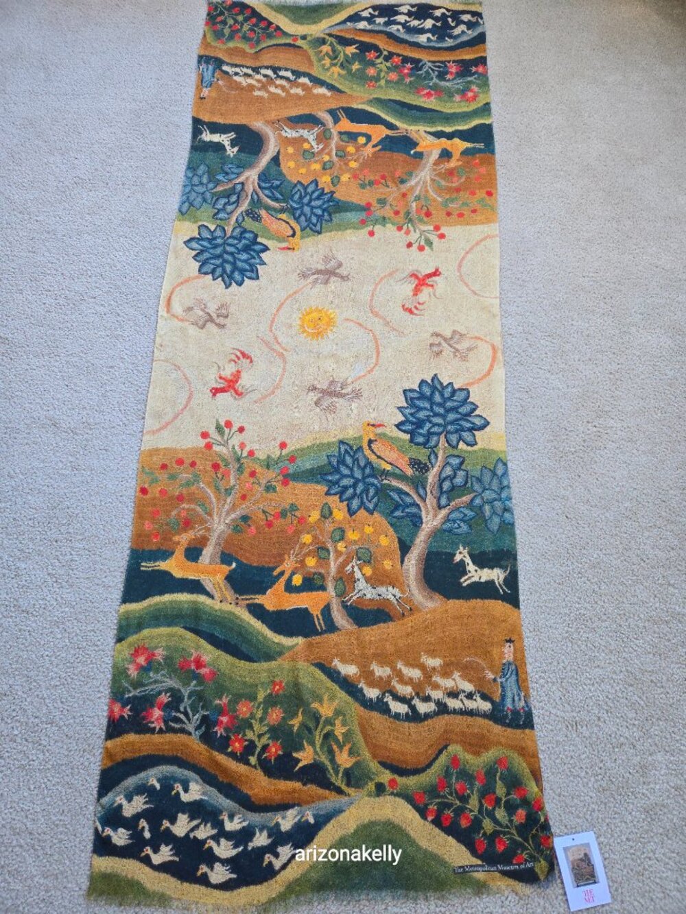 NWT The Met Modal Cashmere Scarf American Folk Art Museum - Picture 14 of 15